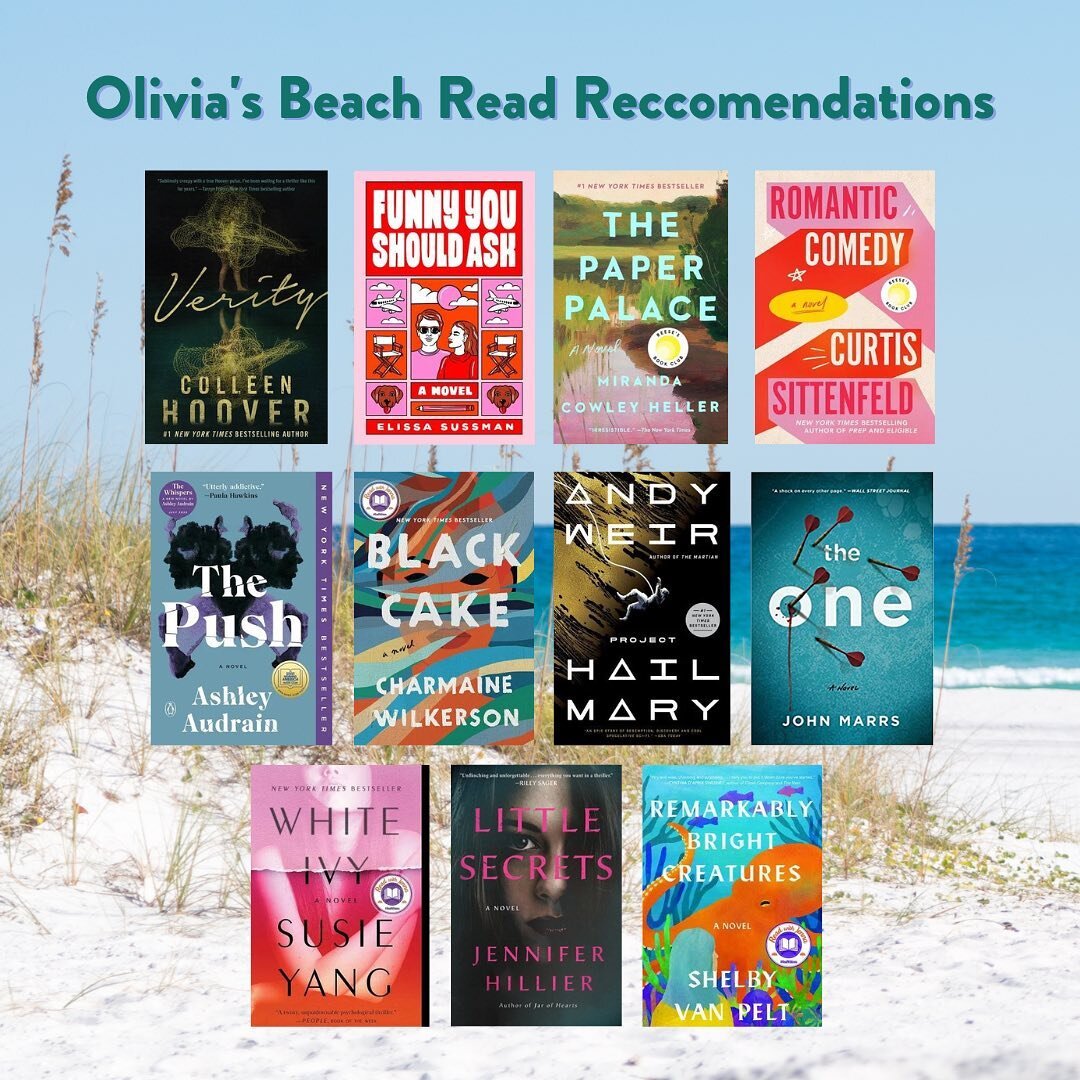 We put together a few beach read recs for you, nothing crazy! (sorry to your TBR)