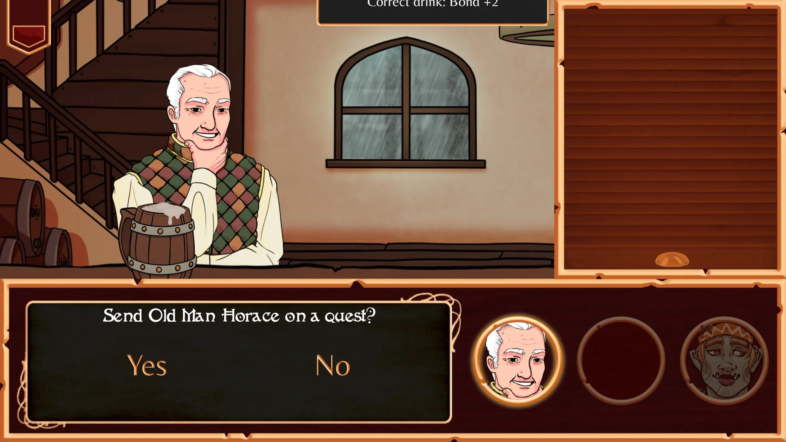 Send Horace out?