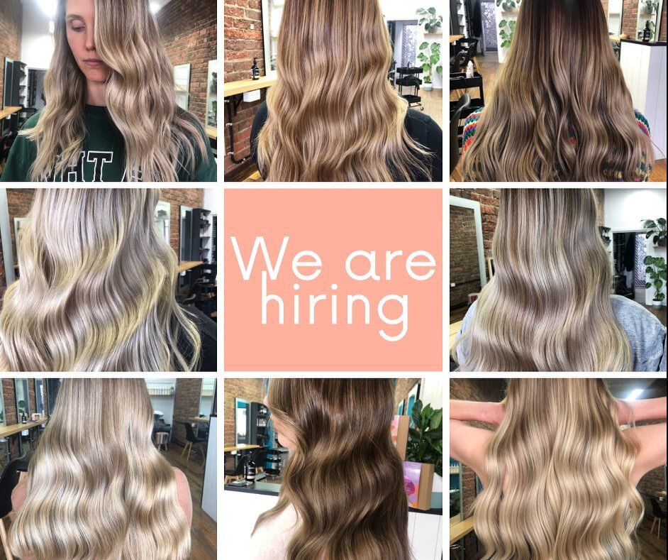 Come create beautiful colours and styles with me✨
I am on the search for a qualified hairdresser who loves blondes, balayage and making people feel fab!
I can offer part time or full time (Saturdays are a must!)
Get in touch via DM or email.
All conv