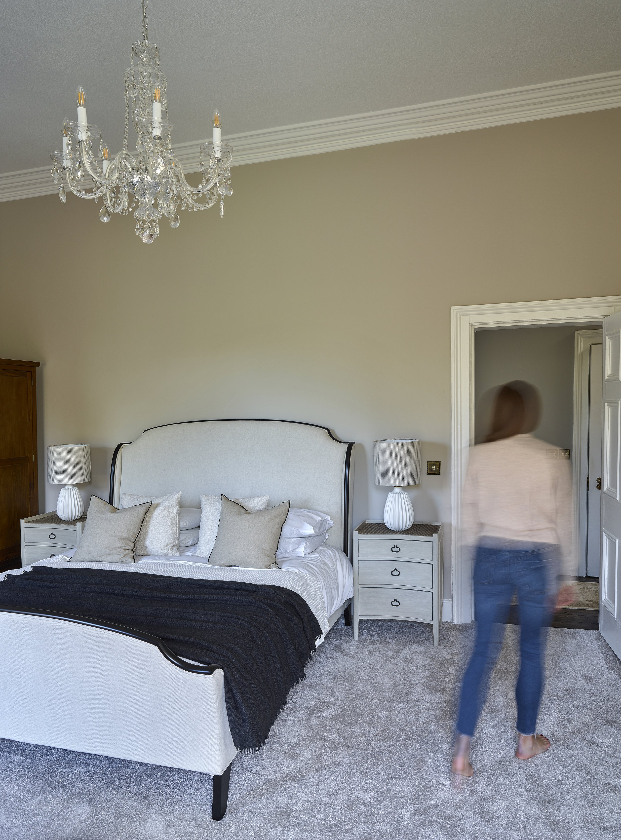 plush grey carpet in master bedroom