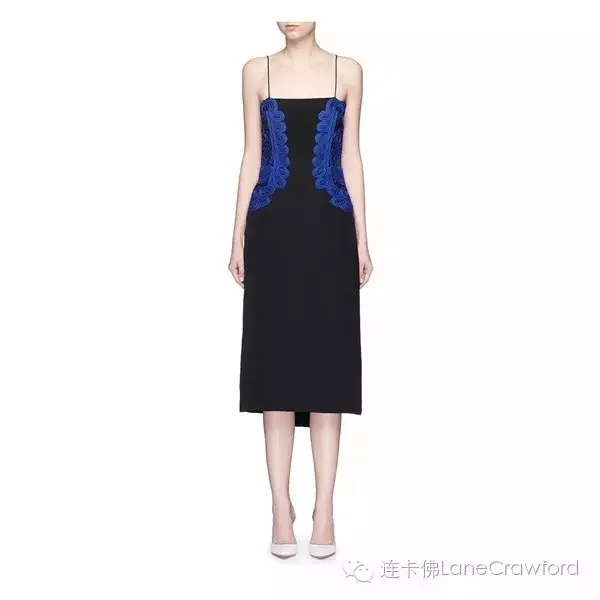 VICTORIA BECKHAM 蕾丝装饰真丝连衣裙