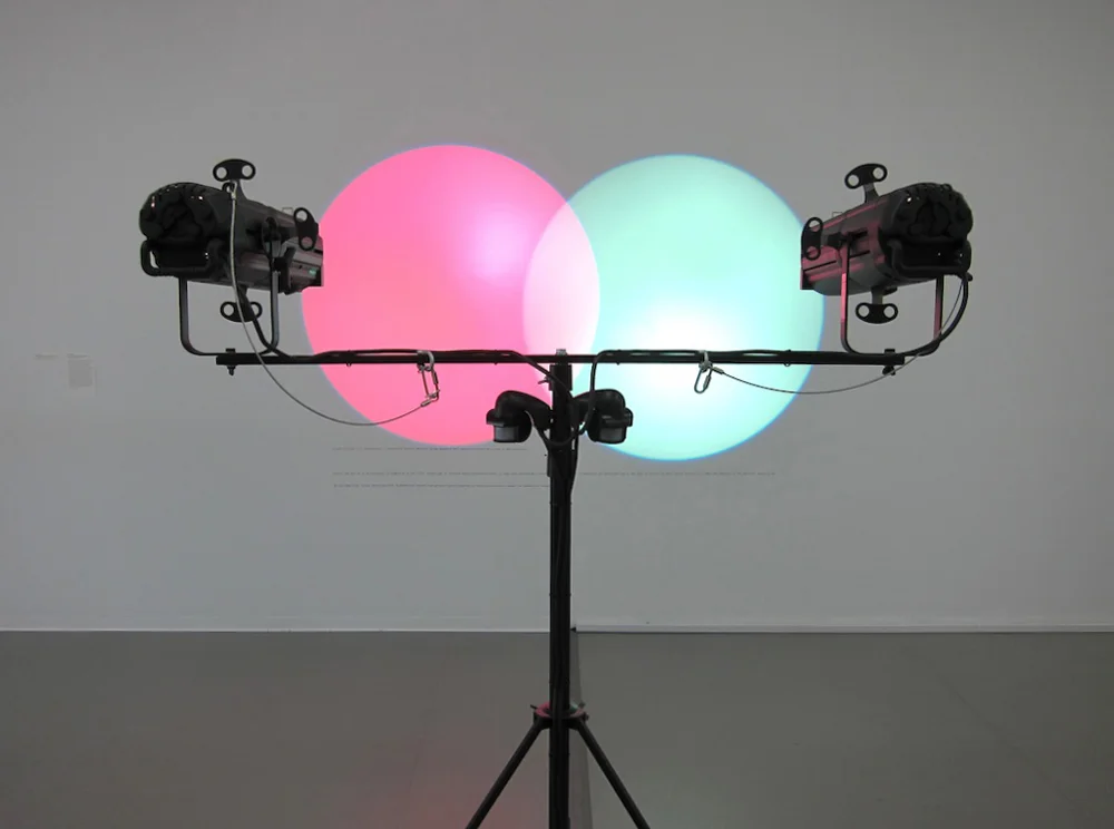 Amalia Pica (Argentine, born 1978). Venn Diagrams (Under the Spotlight). 2011. Spotlights and motion sensors. Dimensions variable. Promised gift of Patricia Phelps de Cisneros through the Latin American and Caribbean Fund.