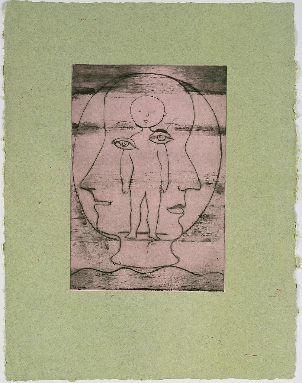 Louise Bourgeois (1911–2010). Self Portrait. 1990. Drypoint. Sheet: 26 3/8 x 20 1/16″ (67 x 51 cm). The Museum of Modern Art, New York. Gift of the artist. © 2017 The Easton Foundation/Licensed by VAGA, NY.