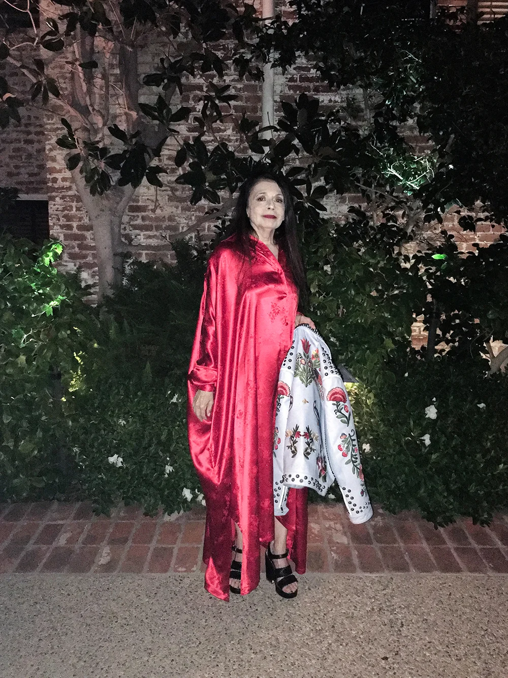 Susan Becker in Gucci Jacket & Her Own Design Kaftan Dress, Photo by YiZhou