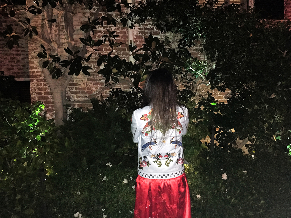 Susan Becker in Gucci Jacket & Her Own Design Kaftan Dress, Photo by YiZhou