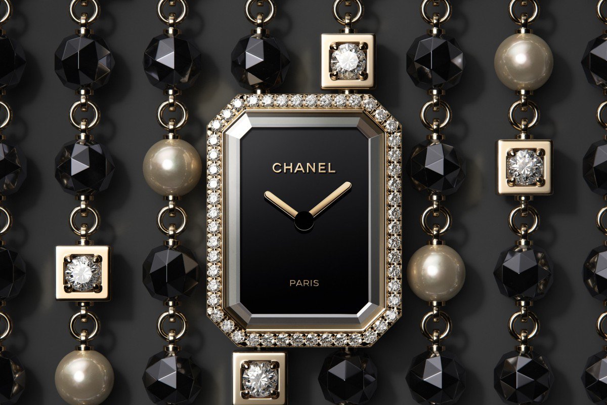 Chanel’s new timepiece offerings include the Première Velours, featuring an 18-carat yellow gold case, which is available with a dial set with 116 brilliant-cut diamonds.