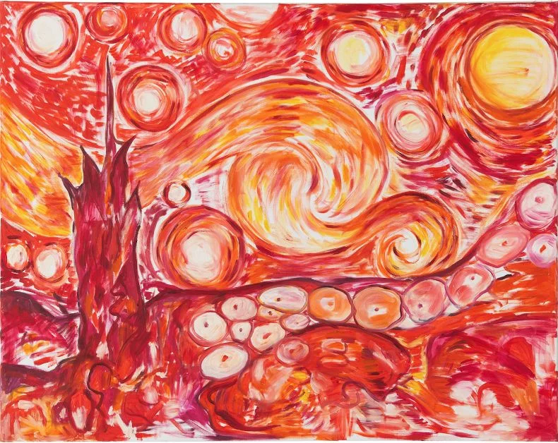 Jutta Koether Starry Night II (1988) Oil on canvas, 75 x 95 cm © Jutta Koether Courtesy Lévy Gorvy and Galerie Buchholtz