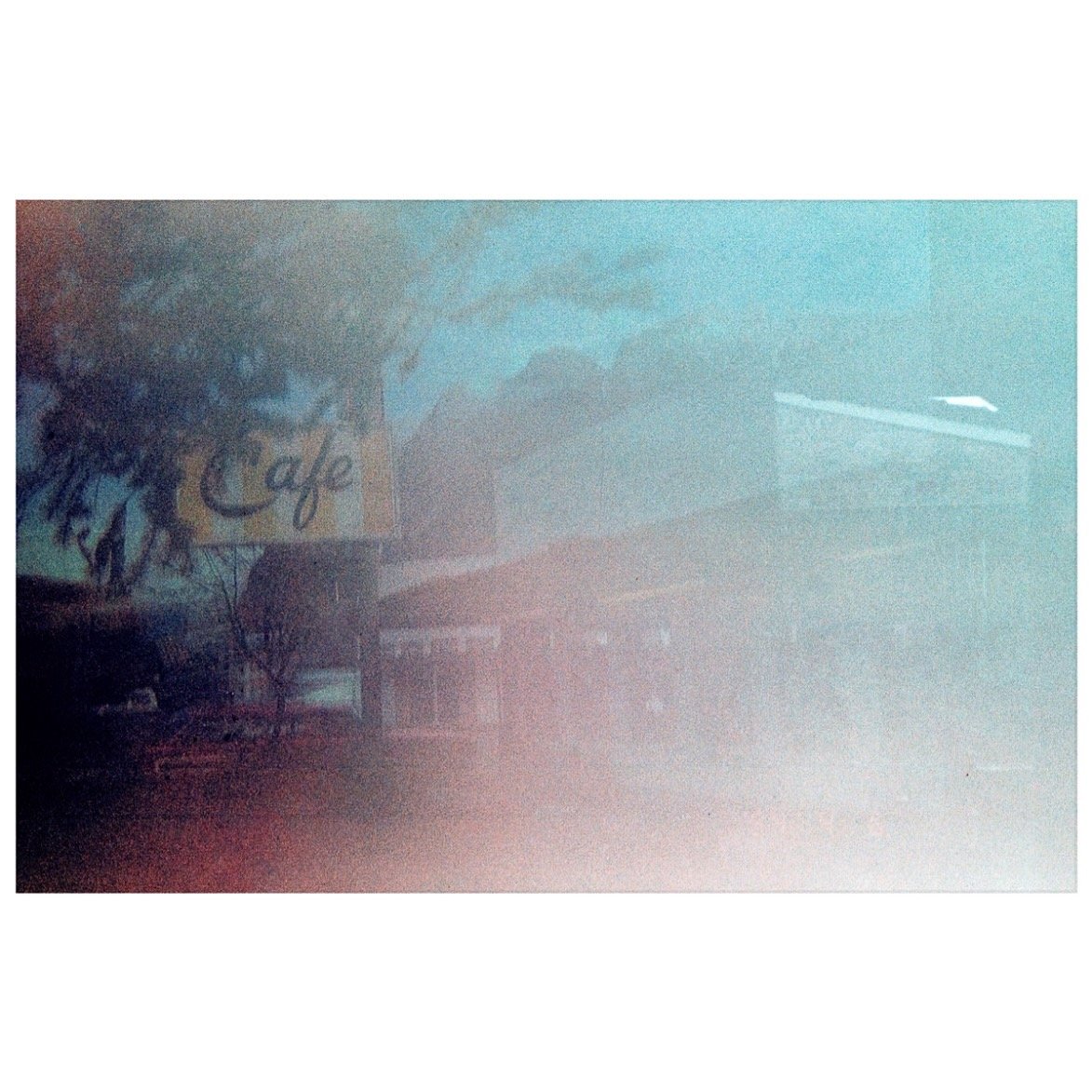 A photo I took of the Double R Diner in Twin Peaks on the TV. The film didn&rsquo;t quite work but it gives it a cool effect. RIP David Lynch an inspiration forever 🥀