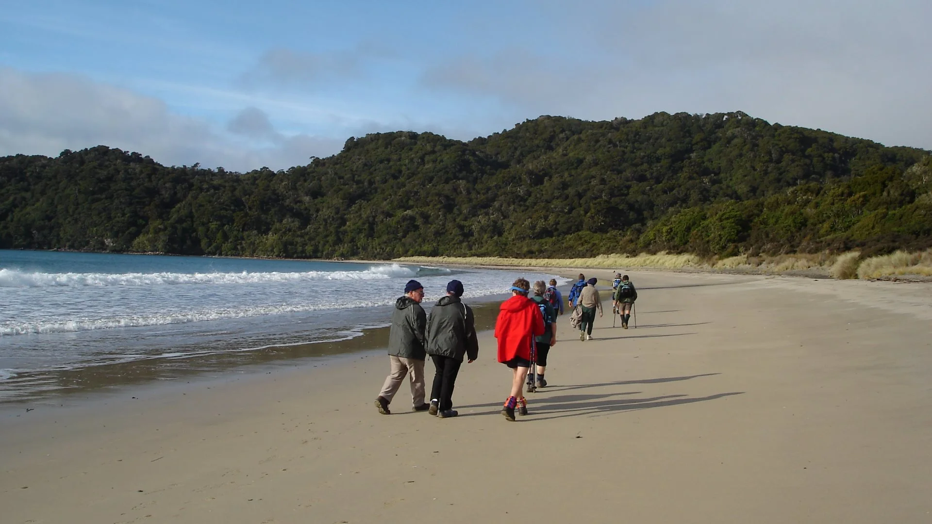 Wandering a quiet Stewart Island Beach