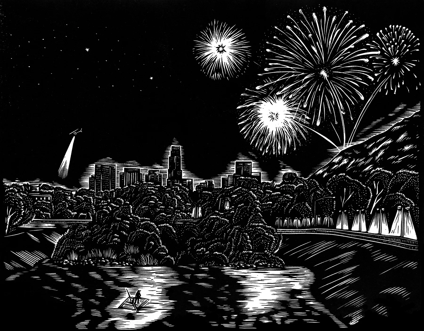 Fireworks Over the River