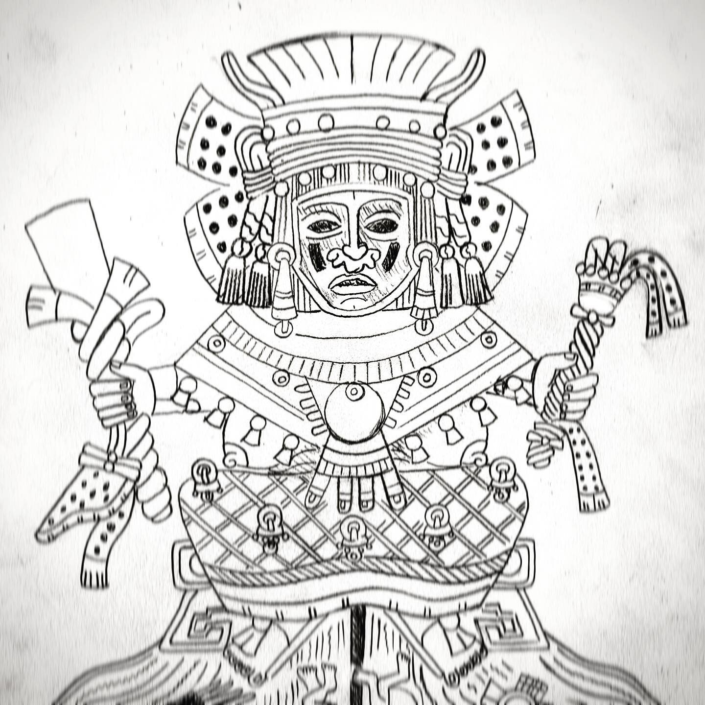 Sneak peek of the 18th annual 2023 Calendarios El Cometa . Chalchihuitlicue, she of the Jade skirt. Goddess of the parallel waters; rivers, seas, streams and the internal waters of motherhood. Patroness of midwives and baptism. Along with Tlaloc, Rul