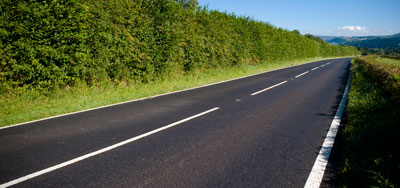 Completed country road