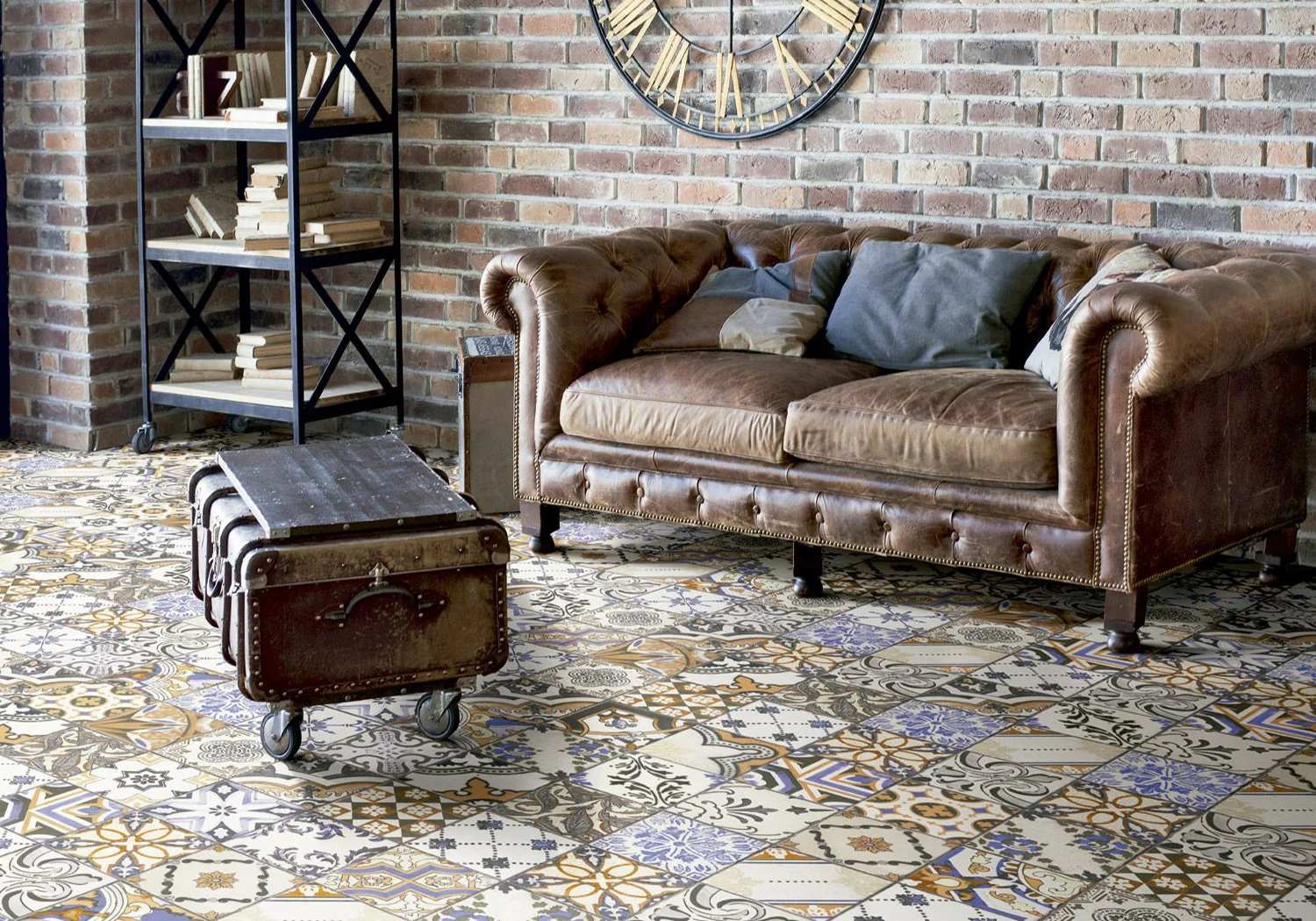 Satin Finish Patterned Porcelain Tiles