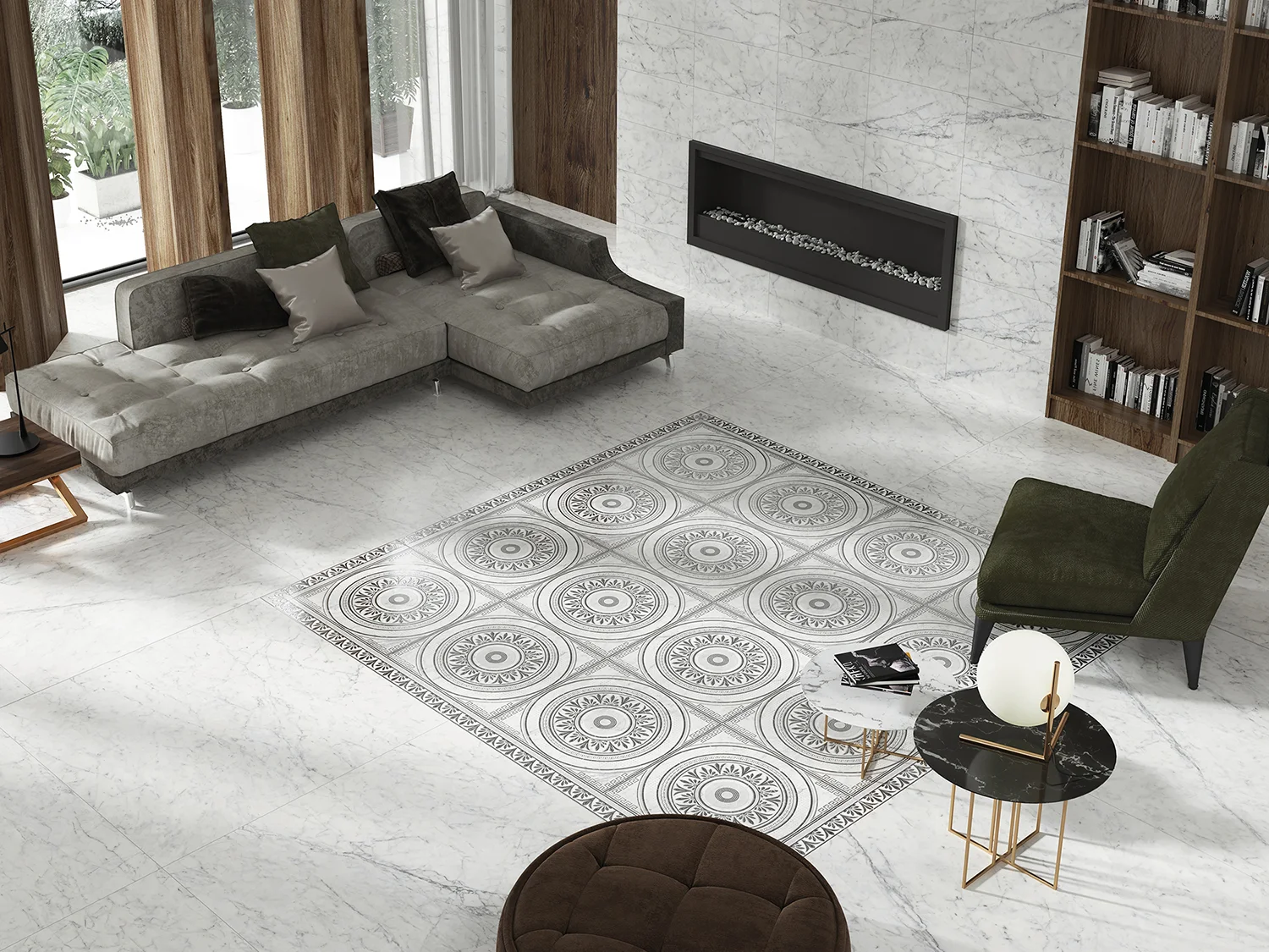 Patterned porcelain Tiles