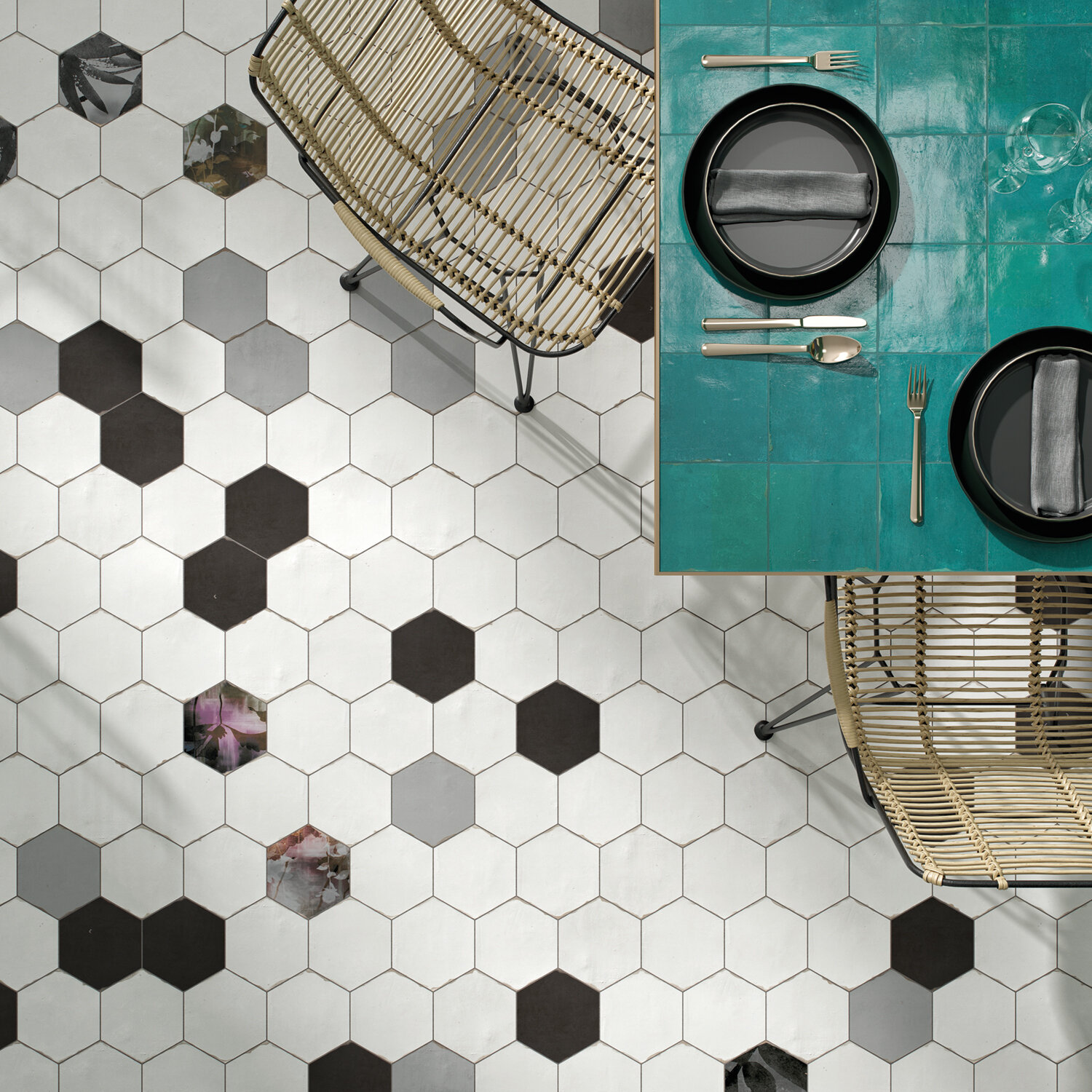 Bone Hexagonal Tiles Liverpool