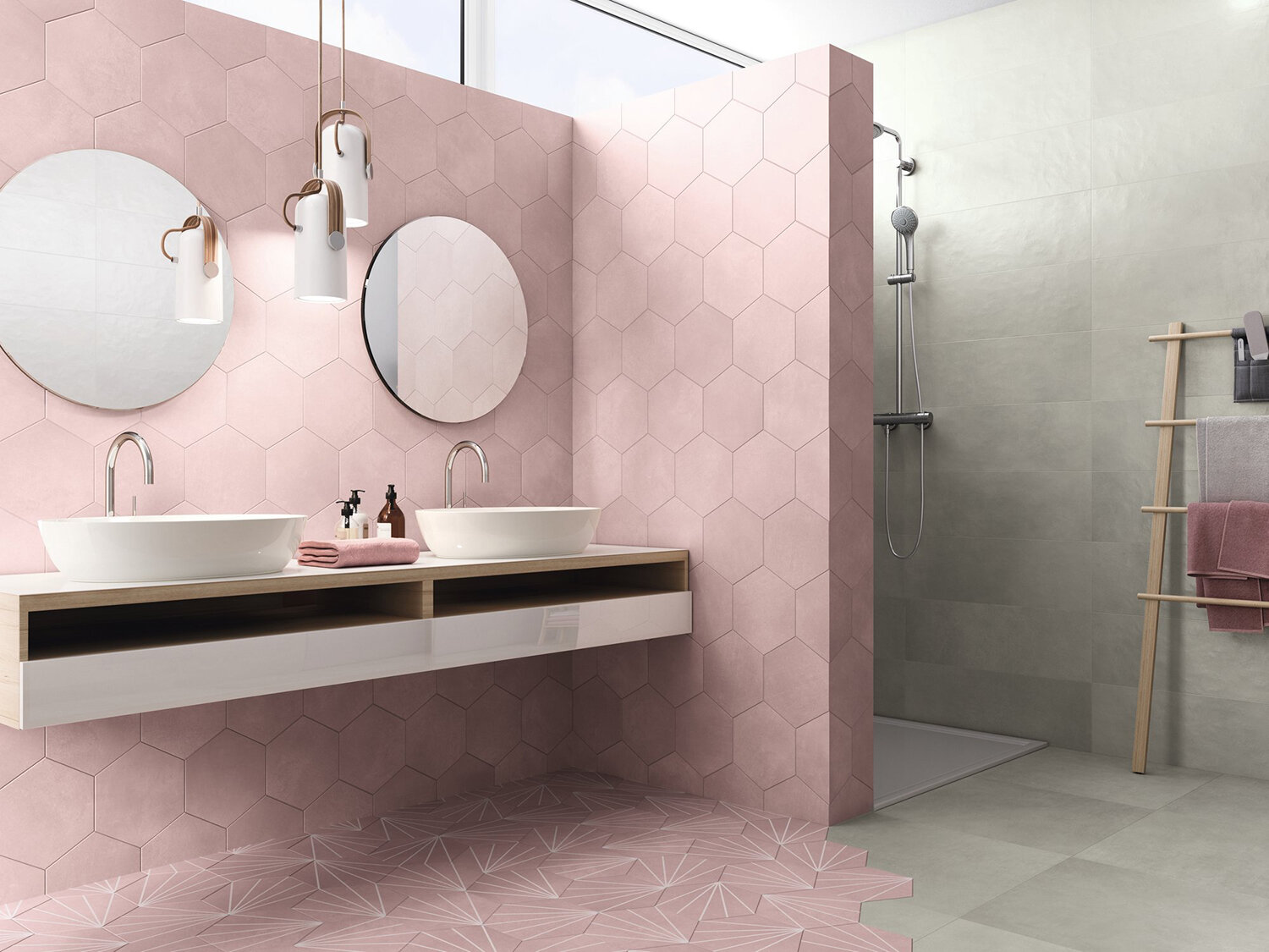 Rose Pink Tiles by Carmen in Liverpool