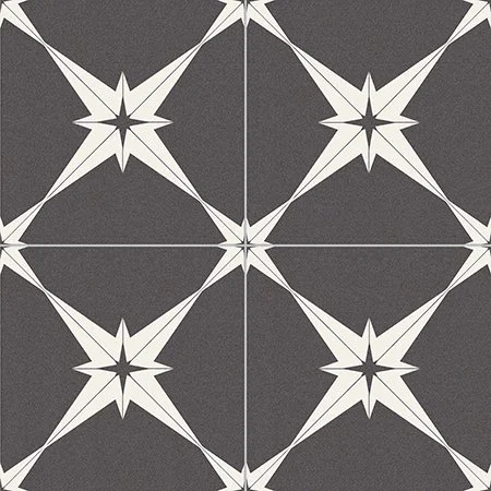 Encaustic Style Black Patterned Tiles in Liverpool