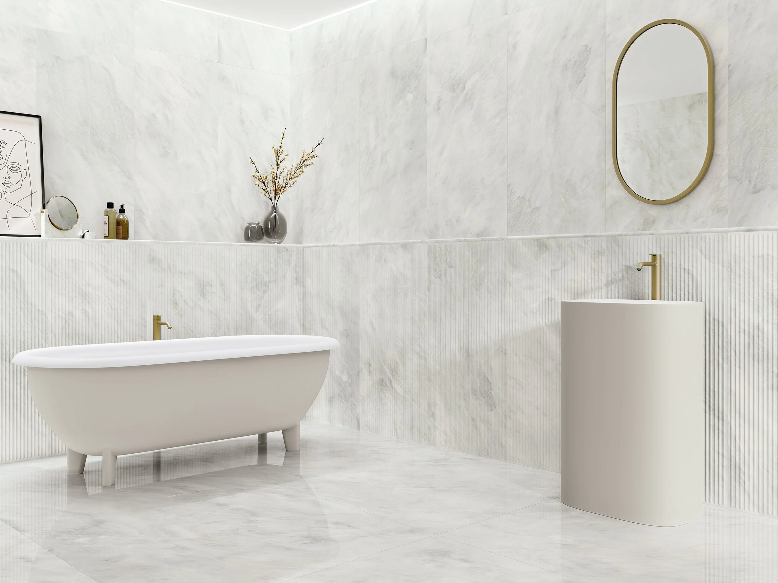 Alexandria Marble Effect Tiles