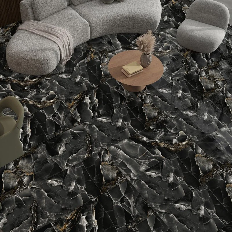 £30/SQM NIXIEY BLACK 60CM X 120CM TILES