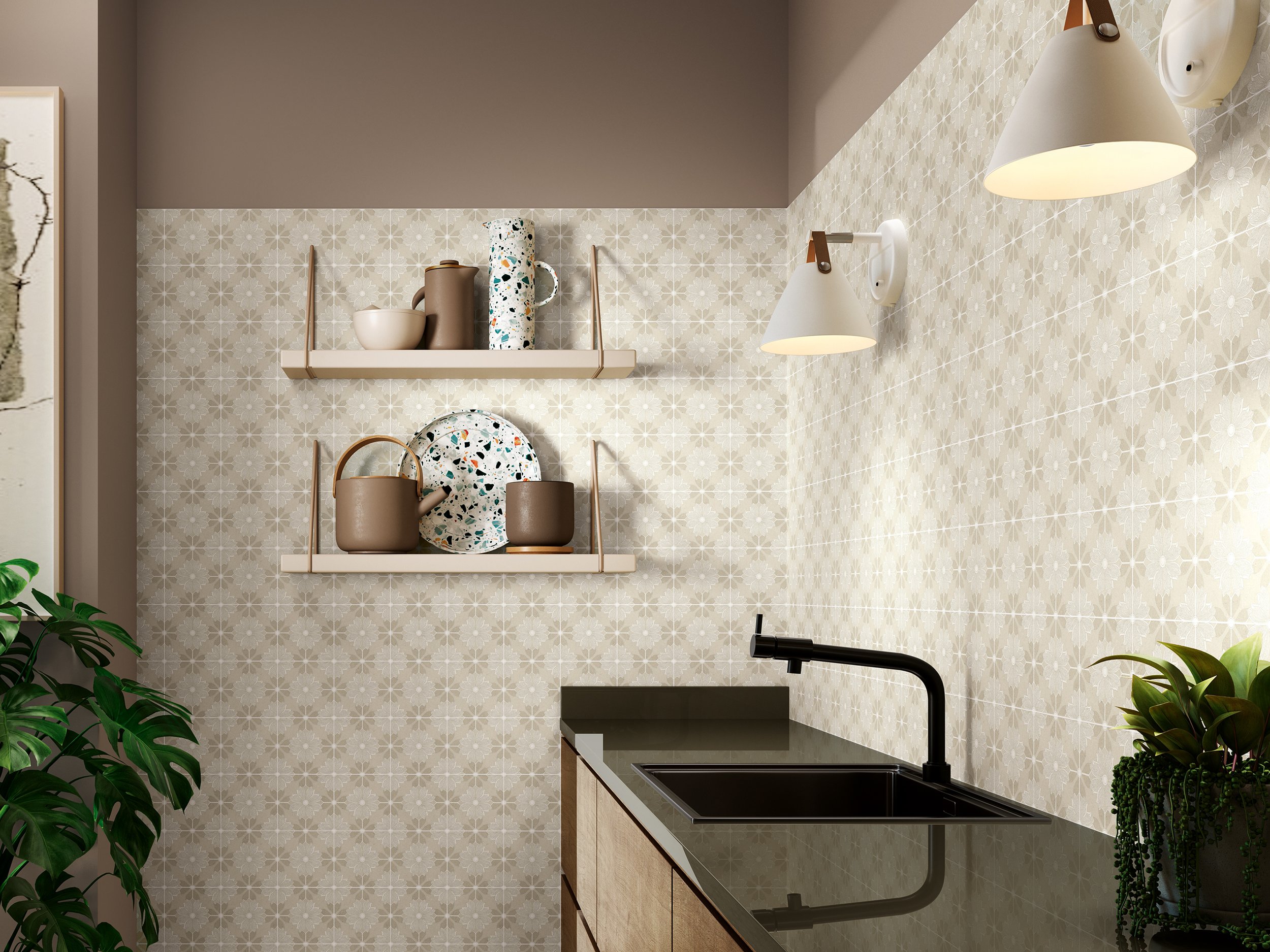 Serena Siena Beige Patterned Tile