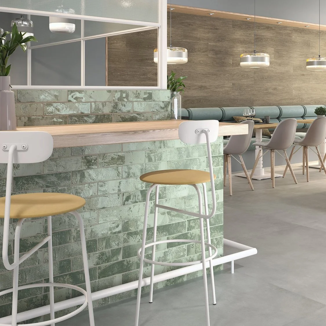 Green Brick Format Wall Tiles
