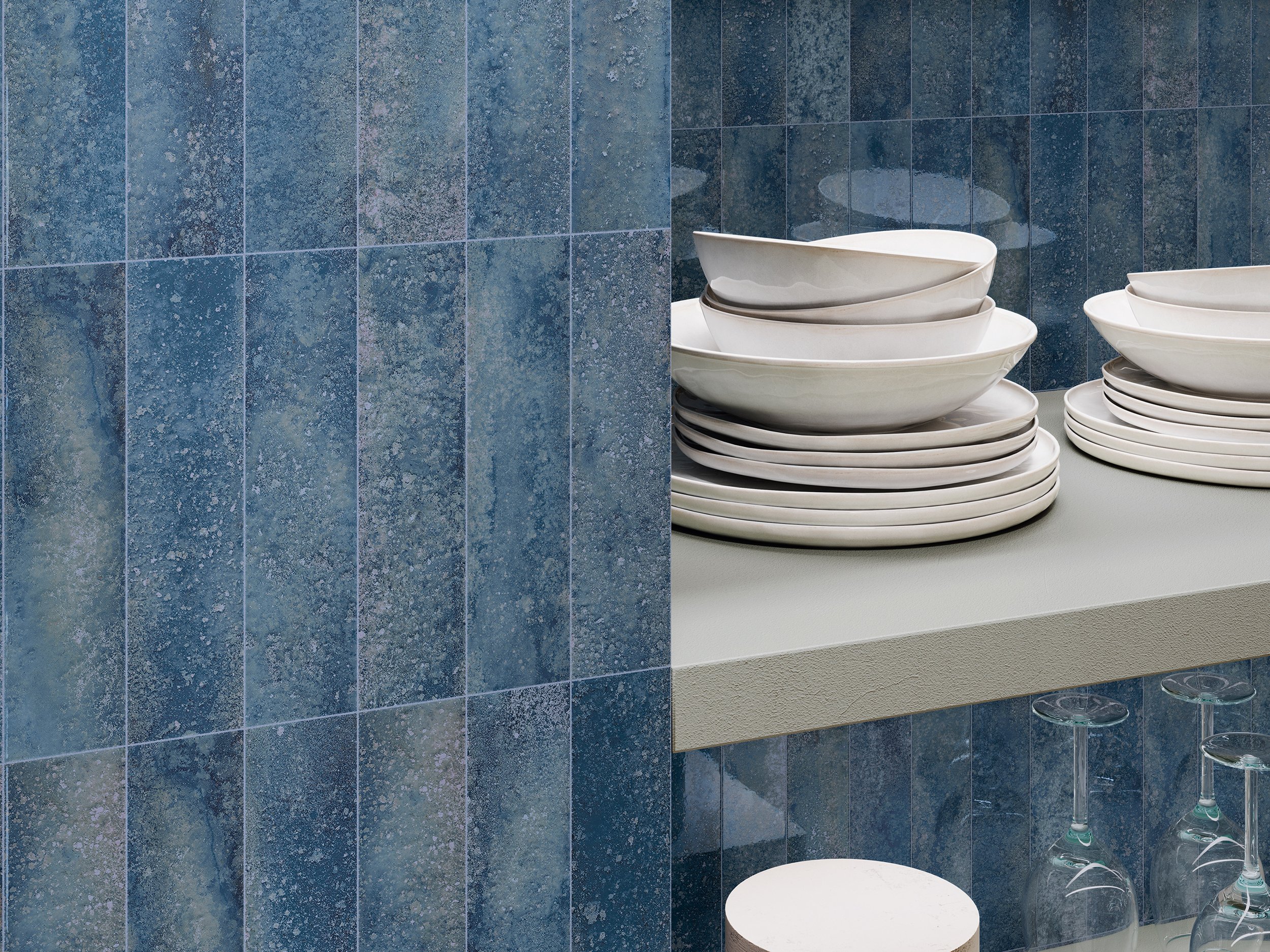 Touch Navy Kitchen Tiles