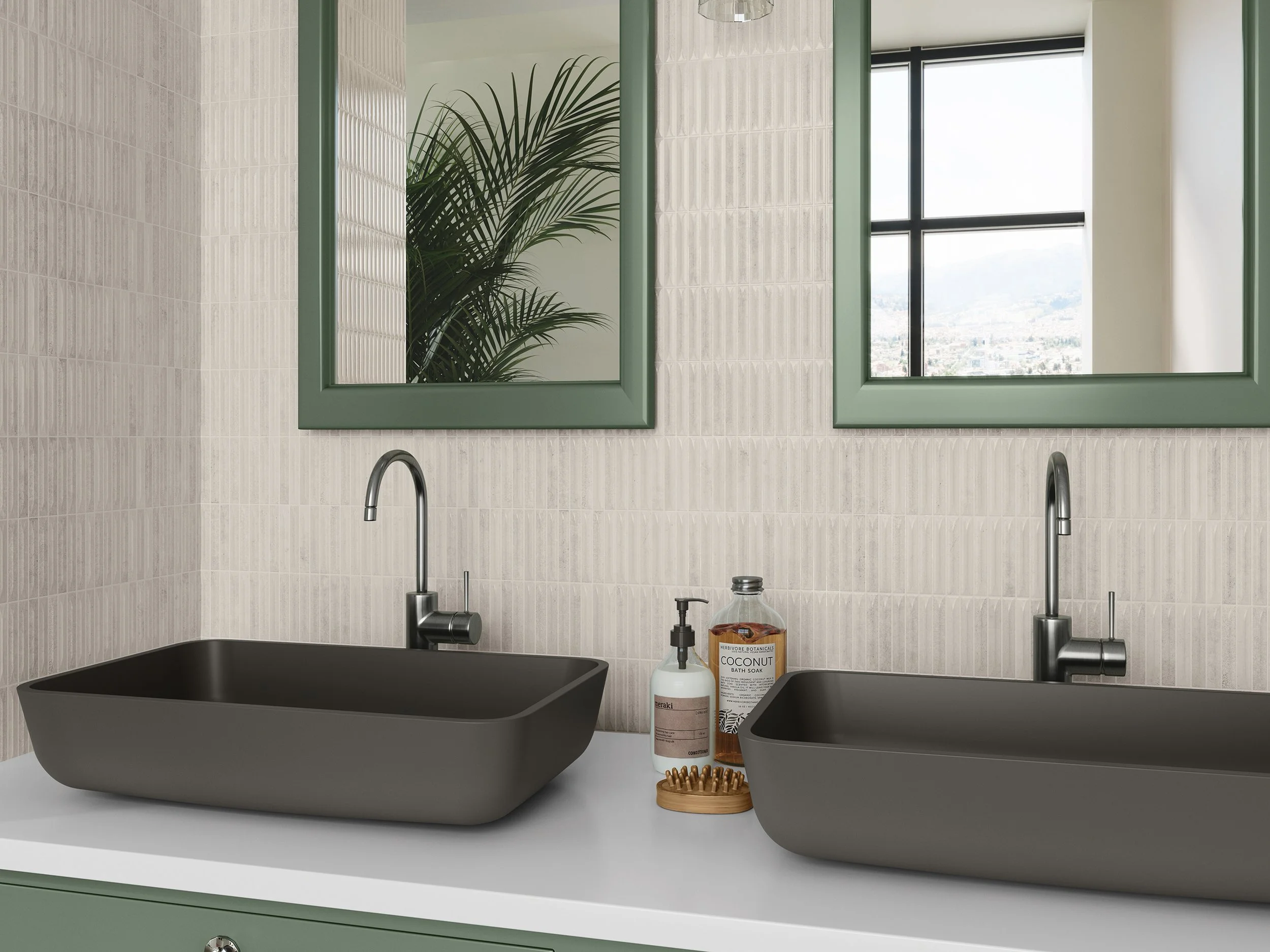 Moonstone Incision White Wall Tiles
