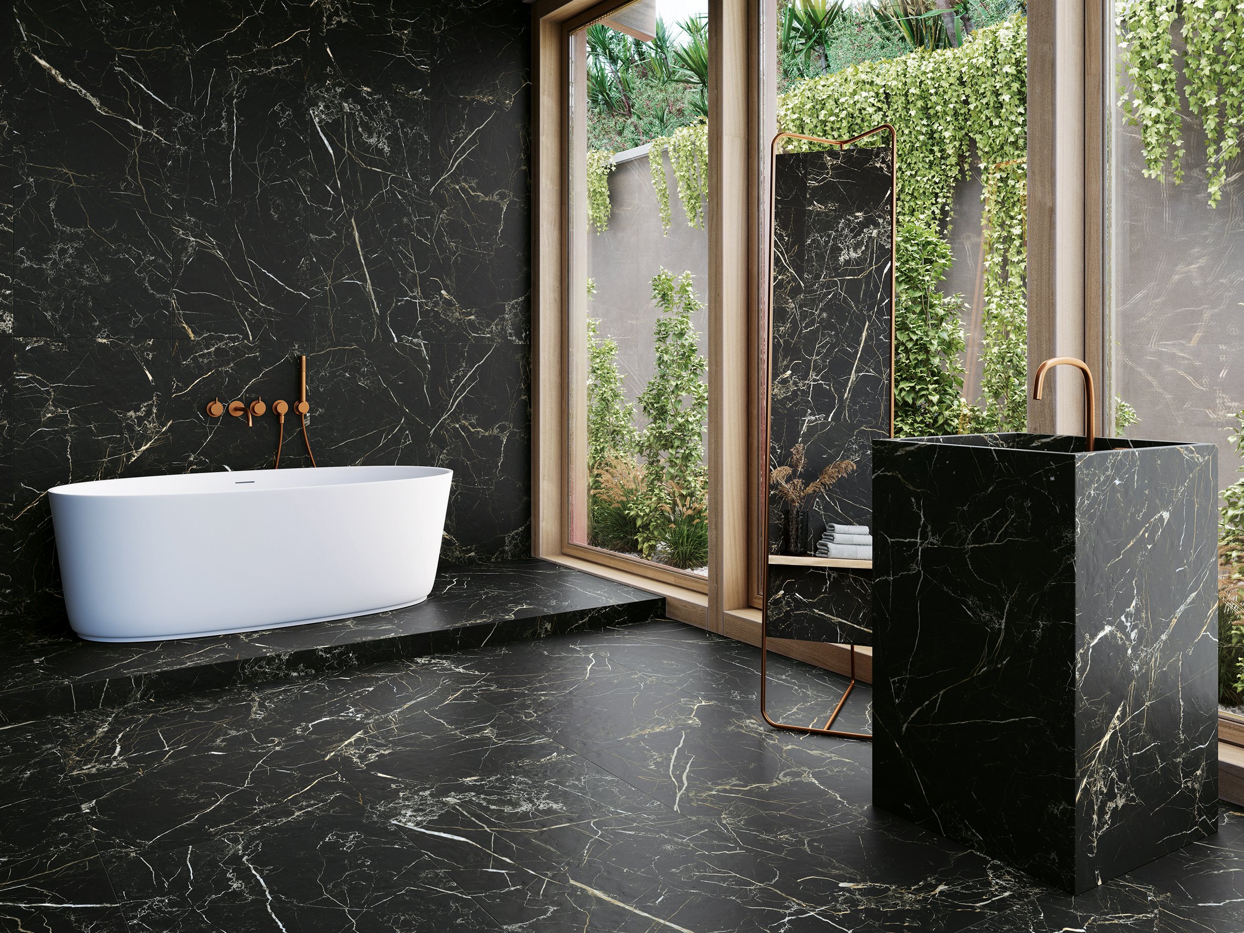 Black Marble Effect Tiles in Liverpool