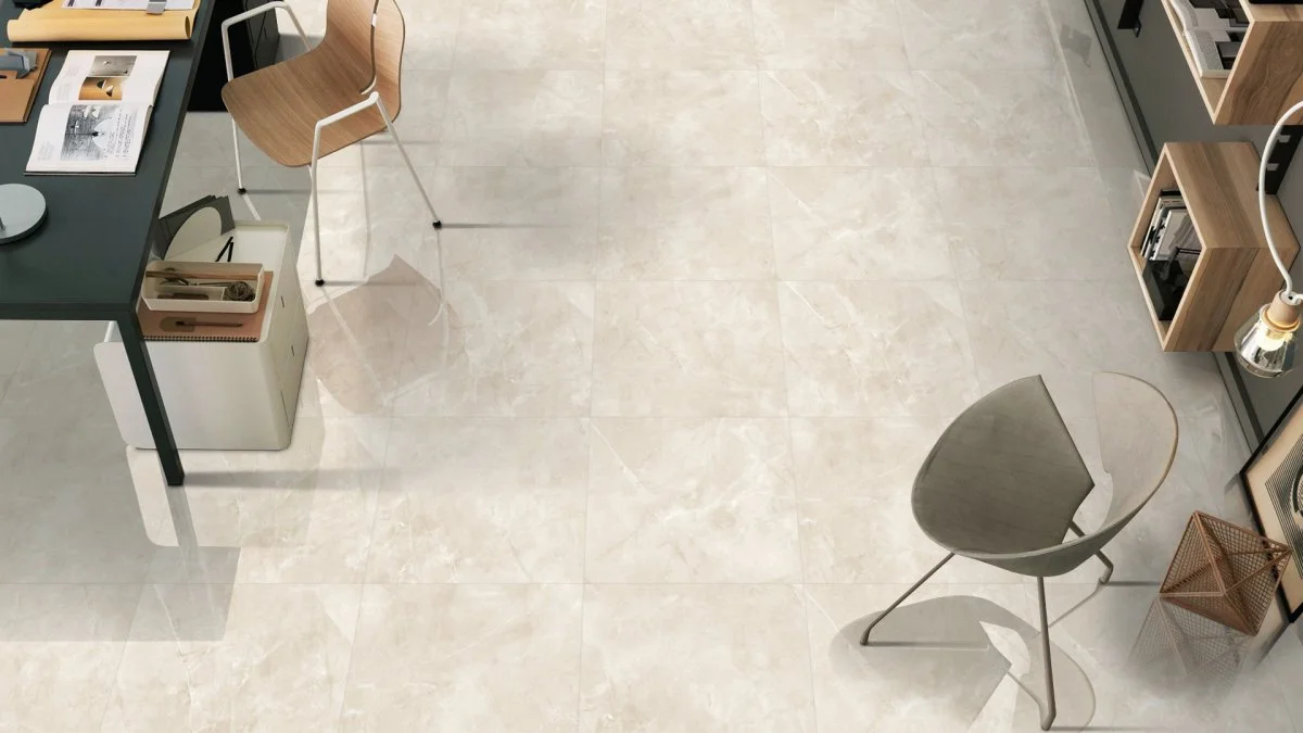 Porcelain Hamptone Cream Tiles by Castello in Liverpool