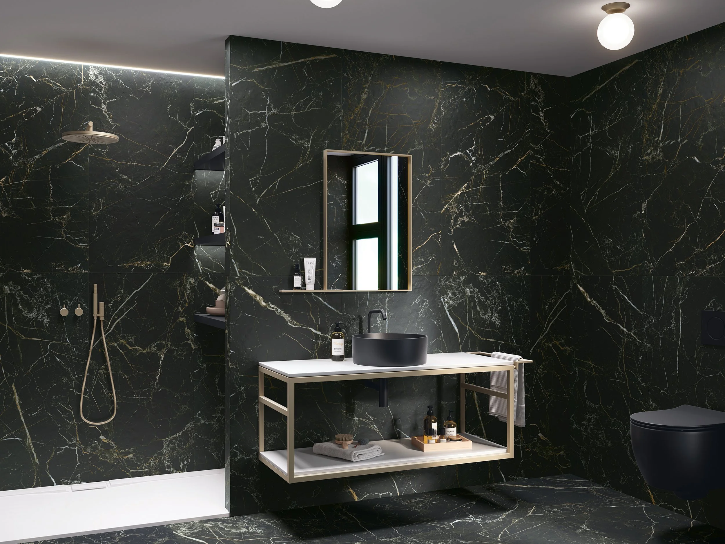 Black Marble Effect Tiles in Liverpool