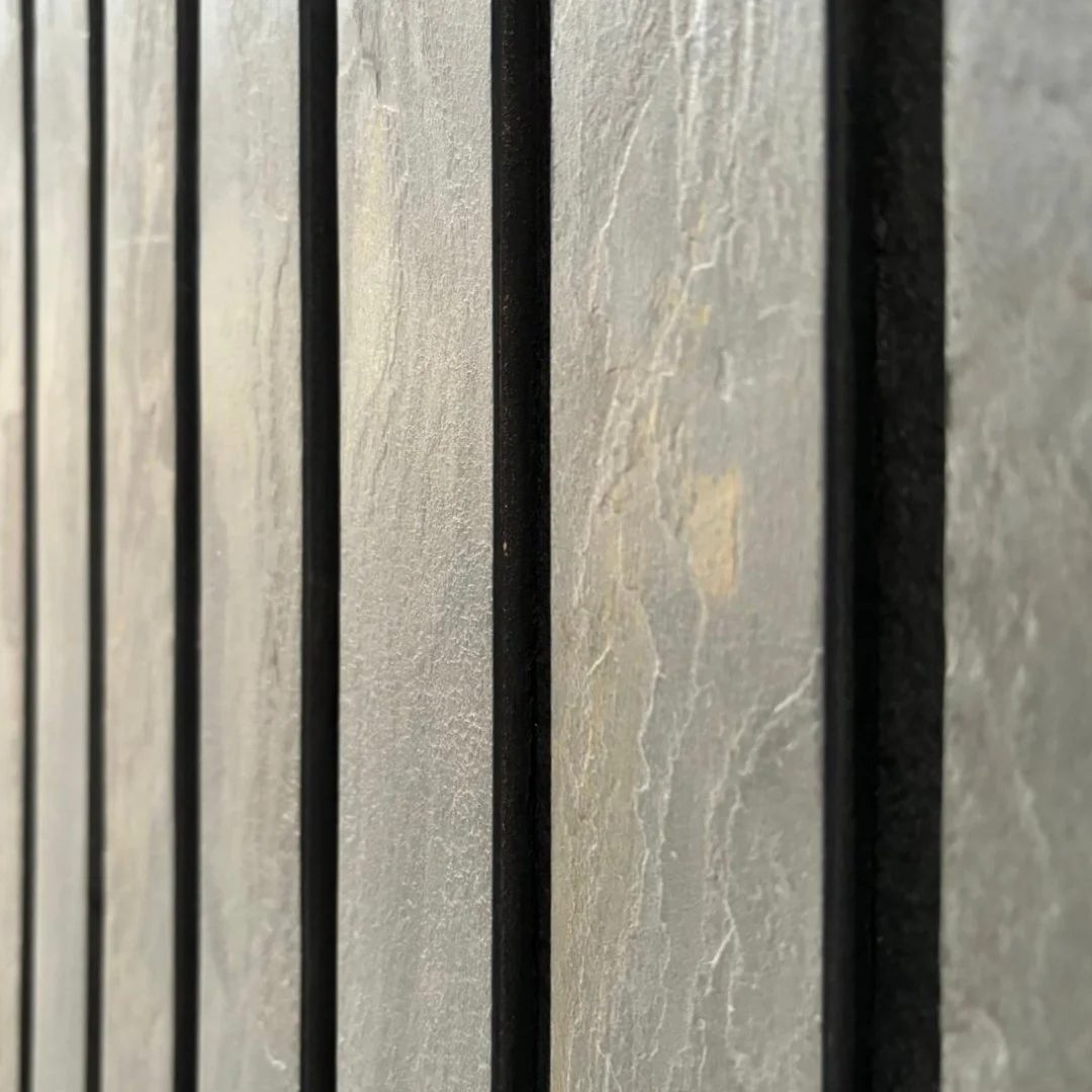 Natural Stone Veneer Louver Style Panels in Liverpool