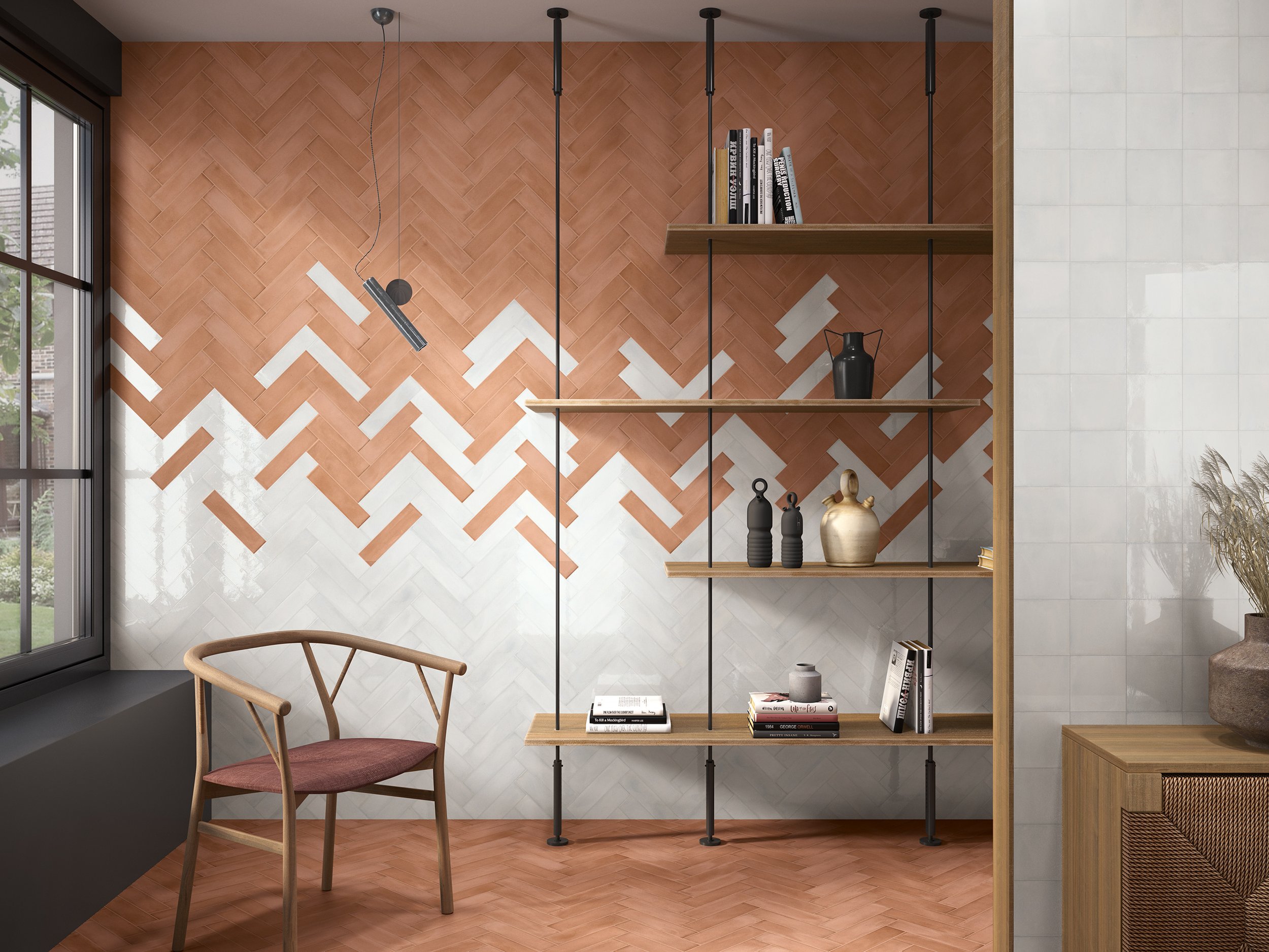 Fayenza Salmon Brick Format Tiles