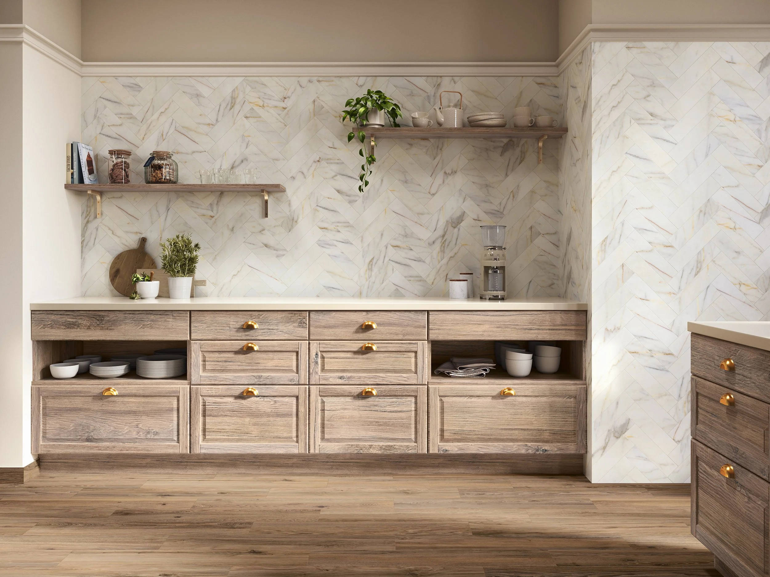 Calacatta Slow Marble Effect Tiles