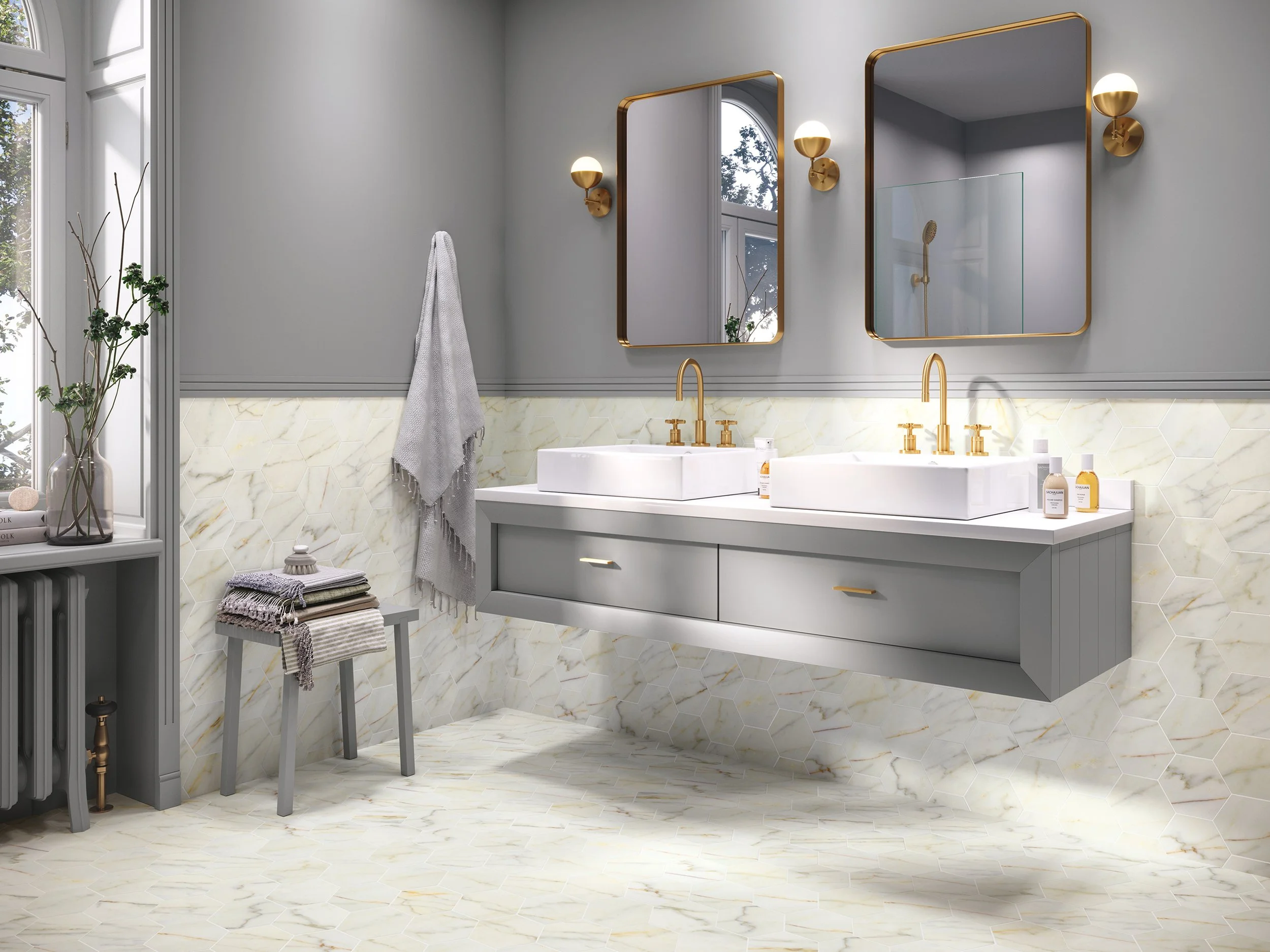 Calacatta Slow Marble Look Tiles