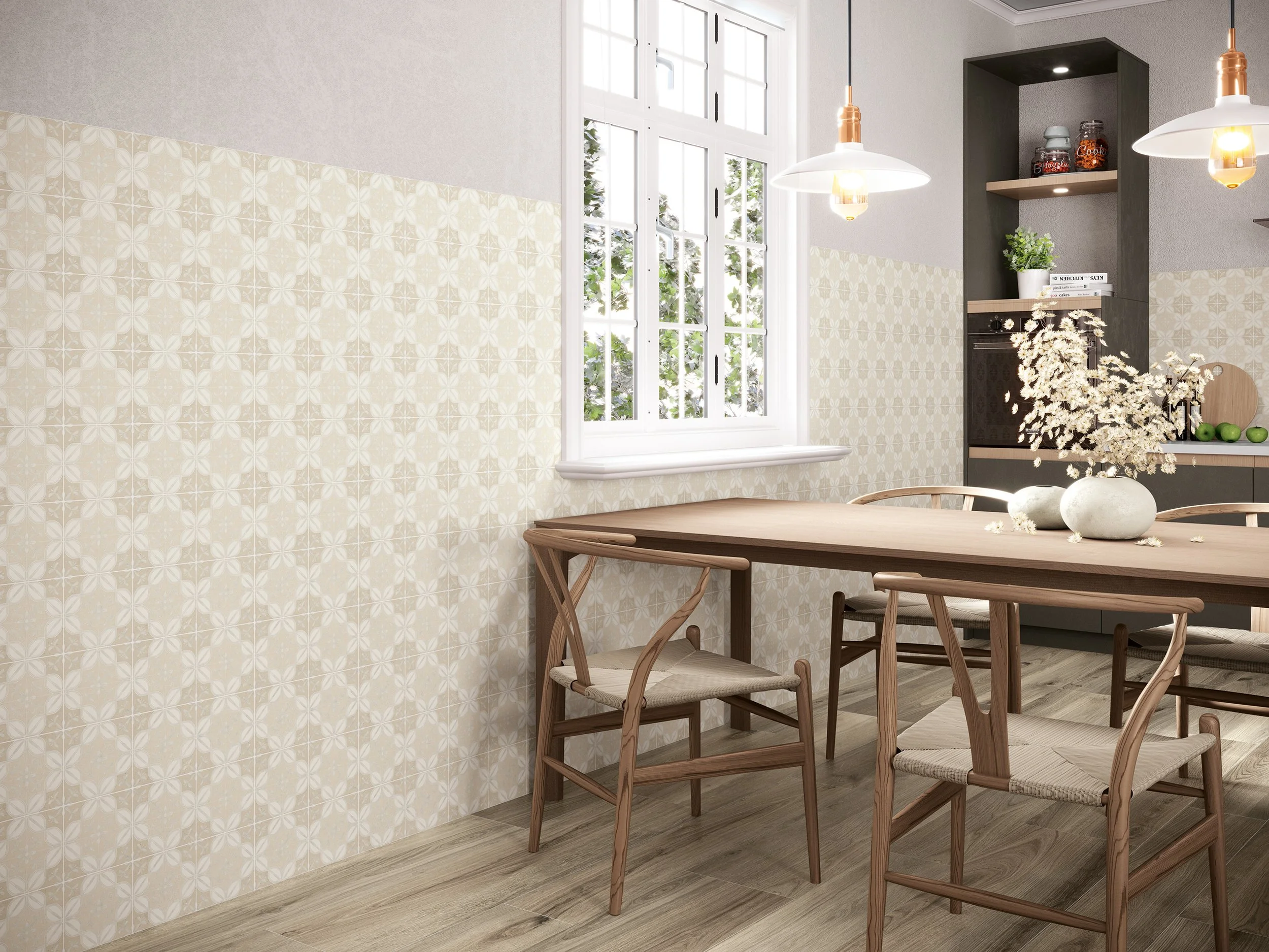 Serena Siena Beige Patterned Tile