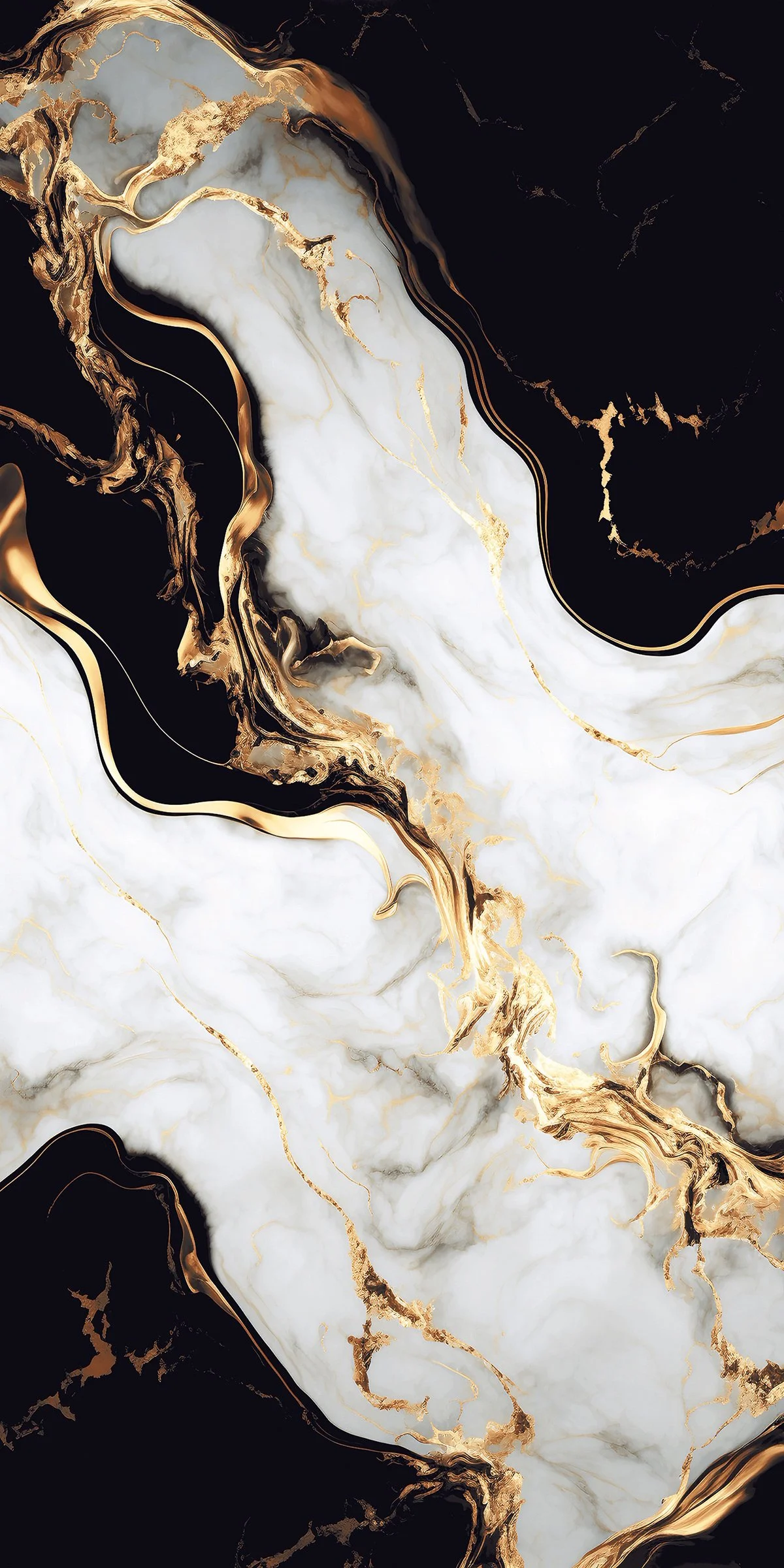 Marble Effect Black Gold and White Tiles in Liverpool