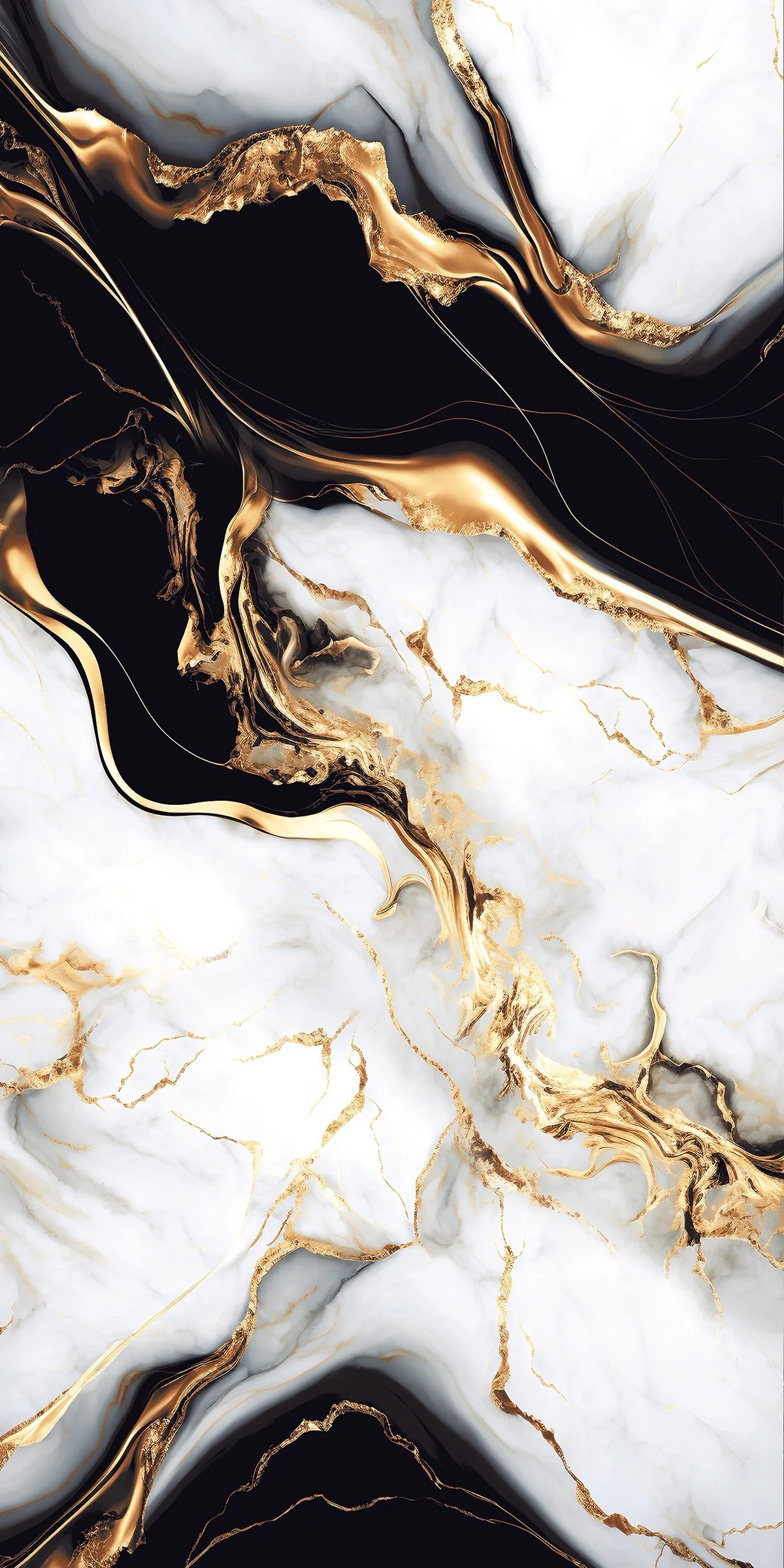 Marble Effect Black Gold and White Tiles in Liverpool