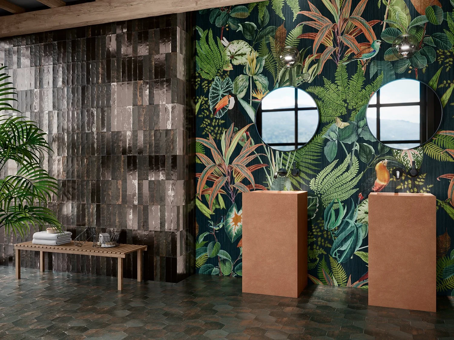 Metallic Effect Small Format Wall Tiles from Carmen