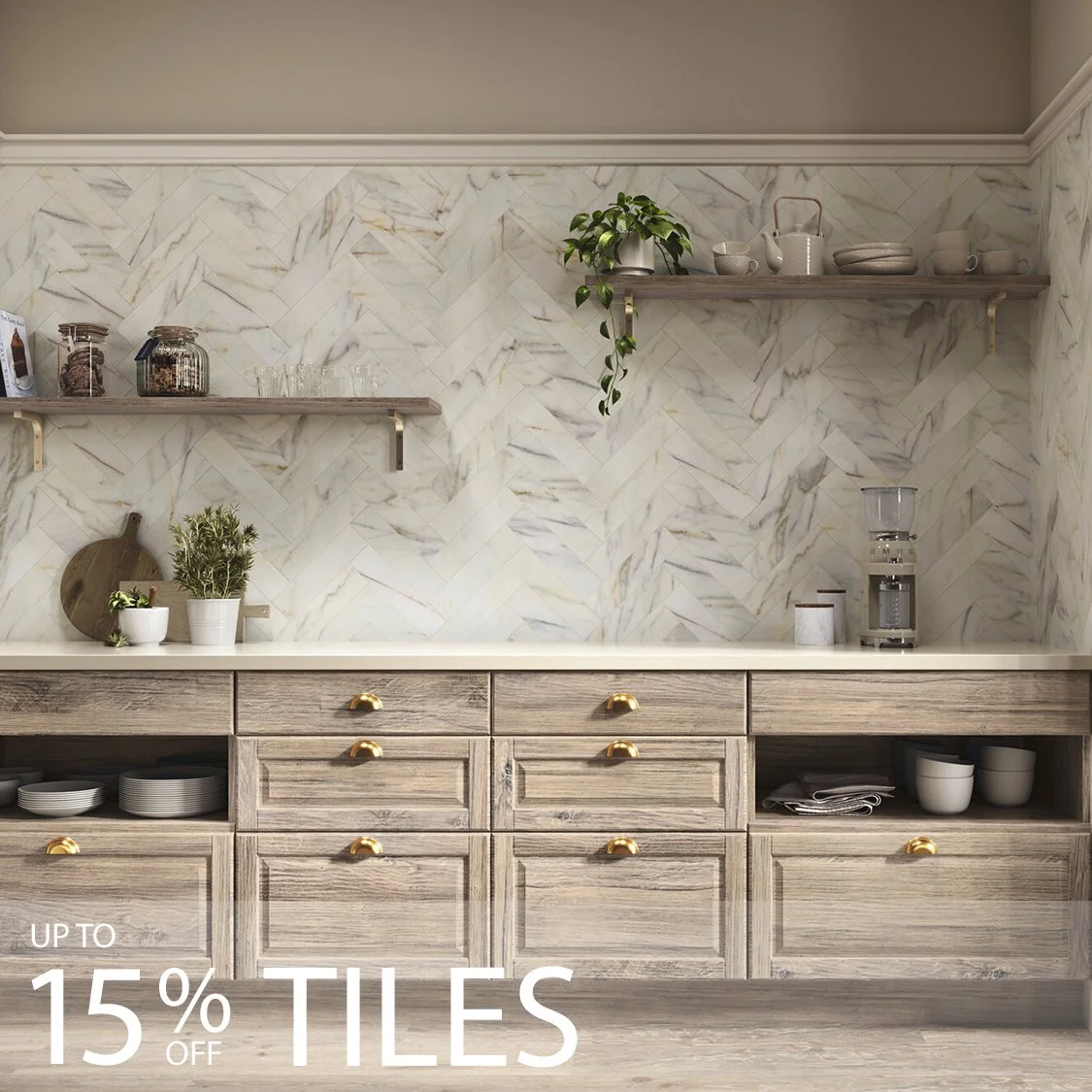 Brick Format Marble Effect Tiles in Liverpool