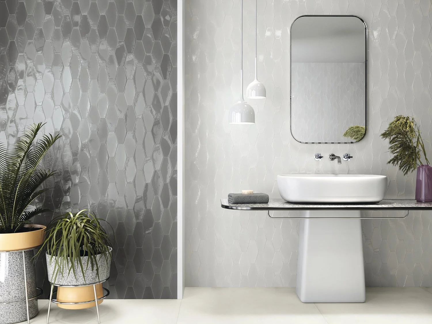Hexagonal Gloss Tiles