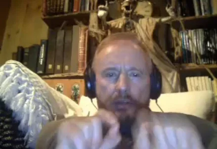 Professor Justin Welby, as recorded by his web cam