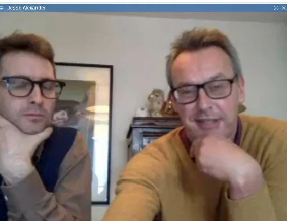 Jesse Alexander and Colin Pantall during Colin’s web presentation