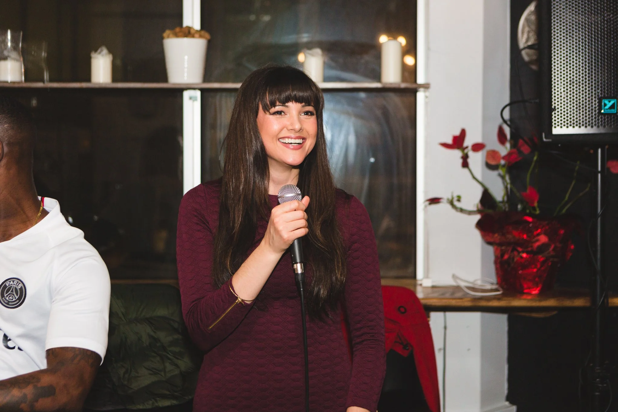 Ruth McMullen, creator of the podcast Optimistically Depressed at Round 13 of the Halifax Social Network.