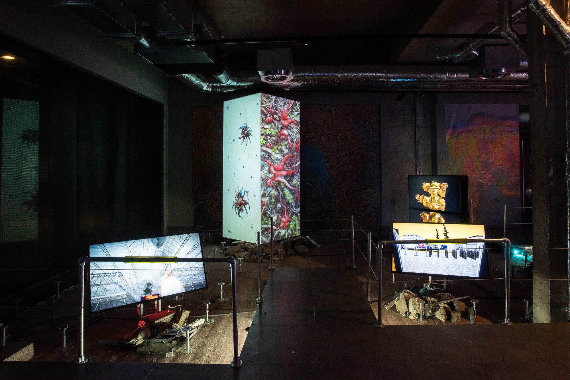 Installation view of Futures Past (2022), arebyte Gallery, London. Image: Max Colson.