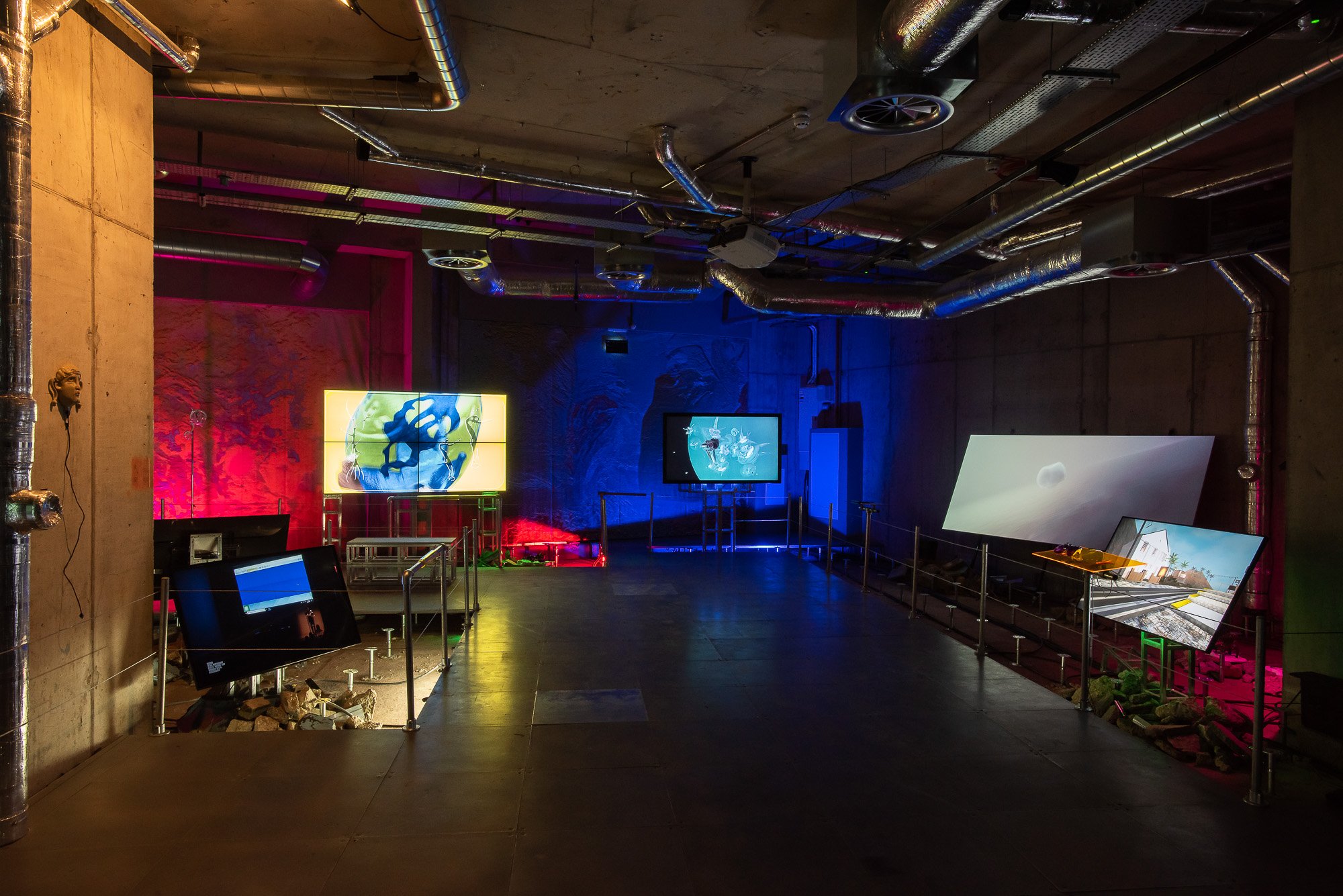 Installation view of Futures Past (2022), arebyte Gallery, London. Image: Max Colson.