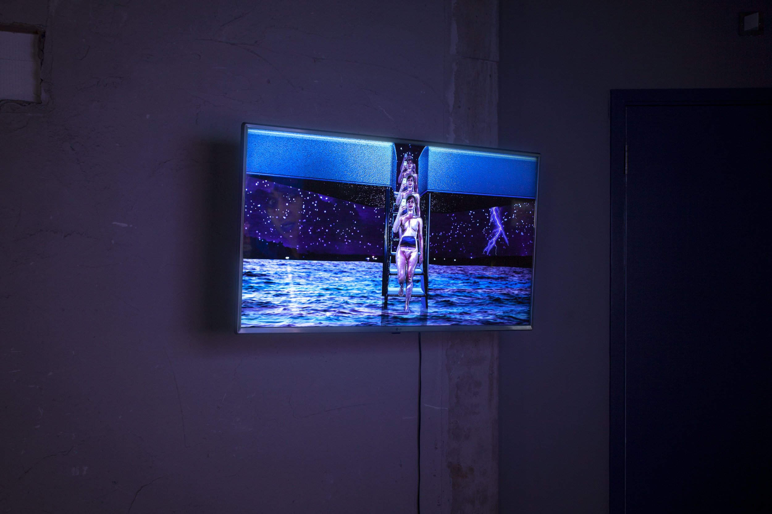 Carla Gannis, A Subject Self-Defined 2016, arebyte Gallery, London. Image: Christopher MacInnes