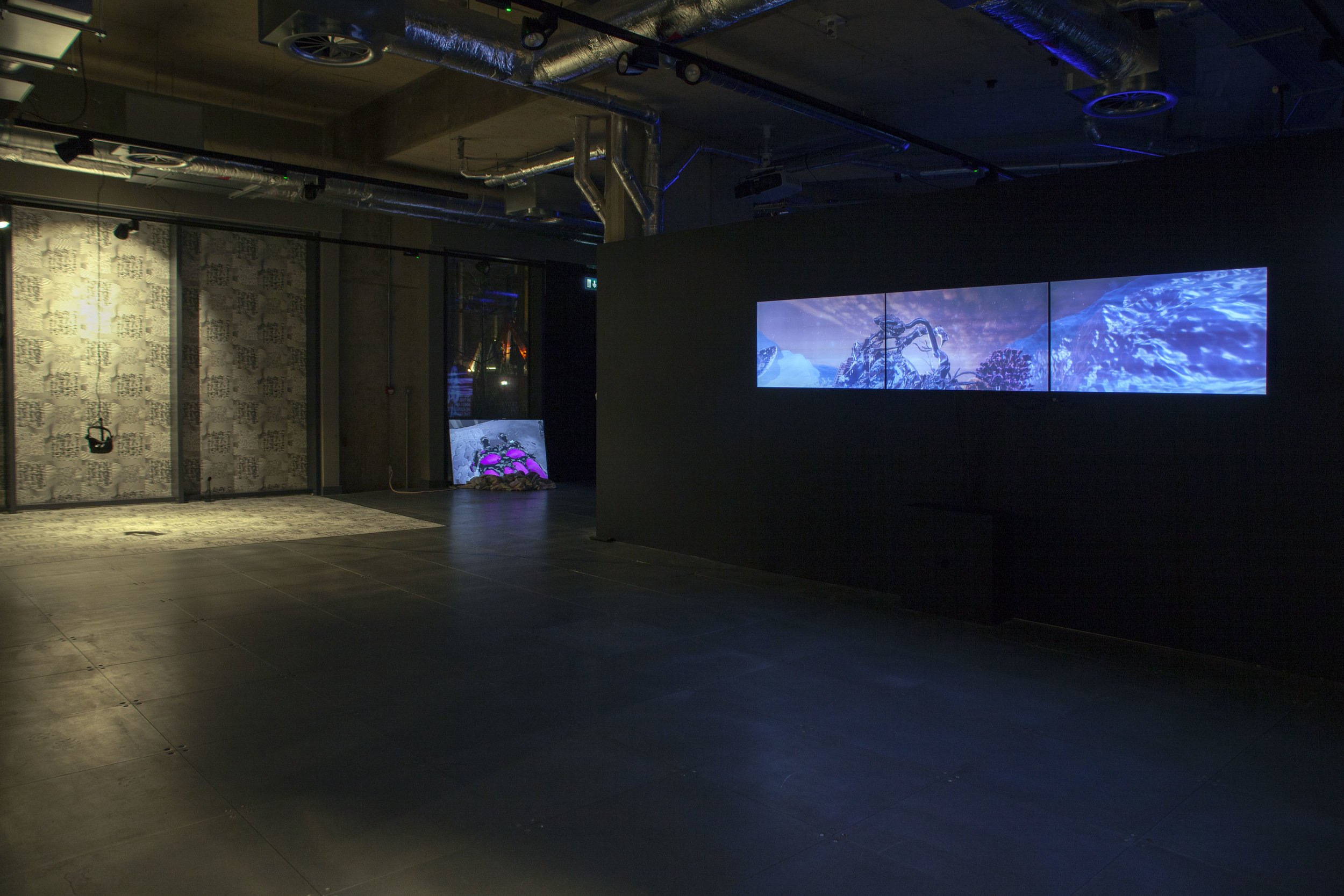 RE-FIGURE-GROUND, 2019. Installation view, arebyte Gallery, London. Image: Christopher MacInnes.