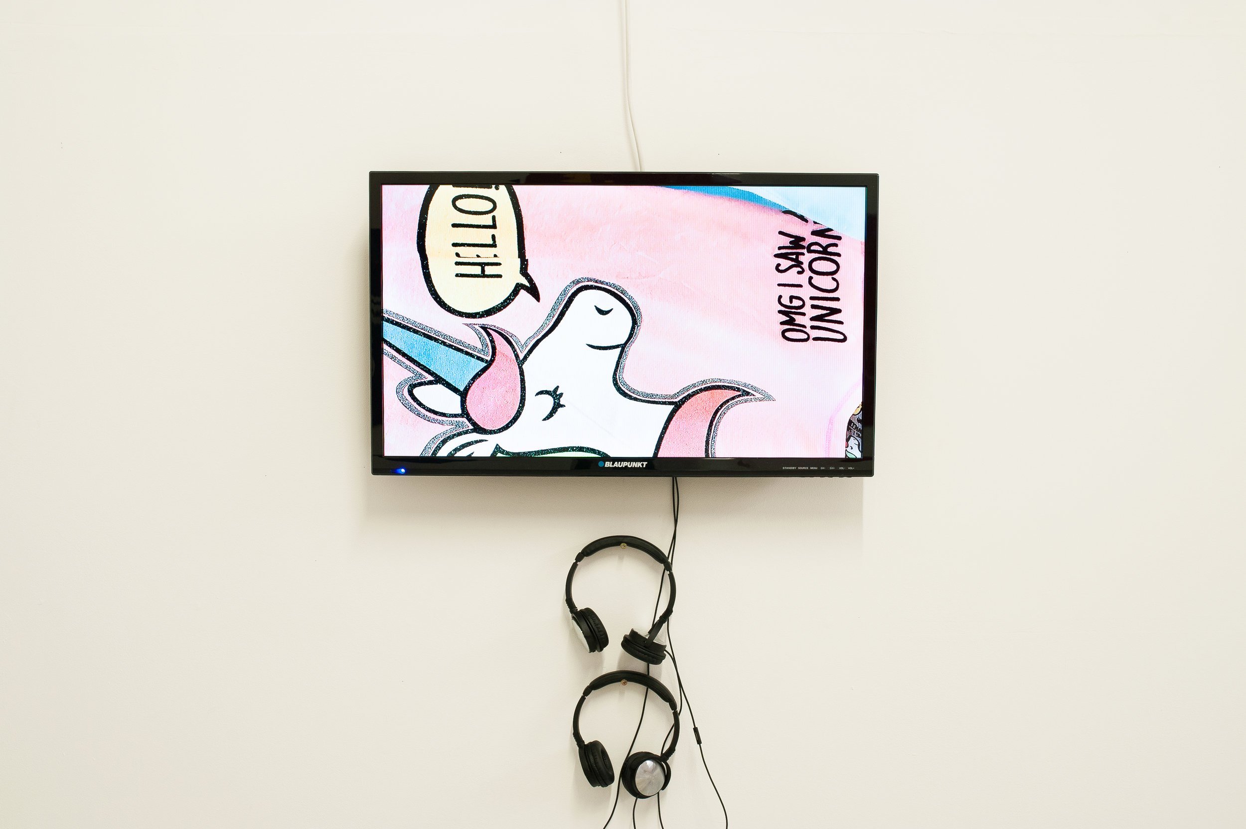 Louise Ashcroft, I'd Rather be Shopping, 2017. Installation view, arebyte Gallery, London.