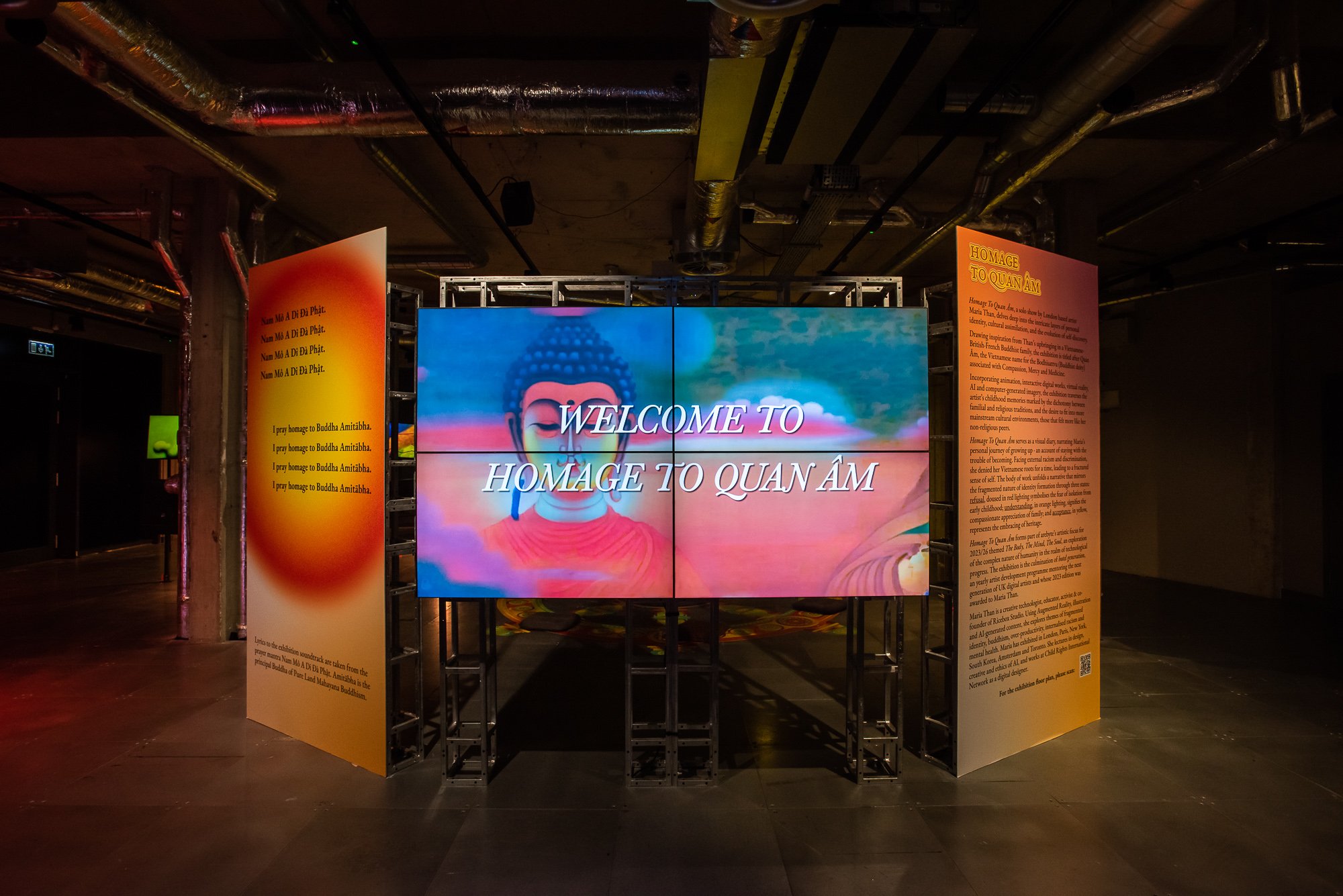 Maria Than, Homage to Quan Âm, 2024. Installation view, arebyte Gallery, London. Image: Max Colson.