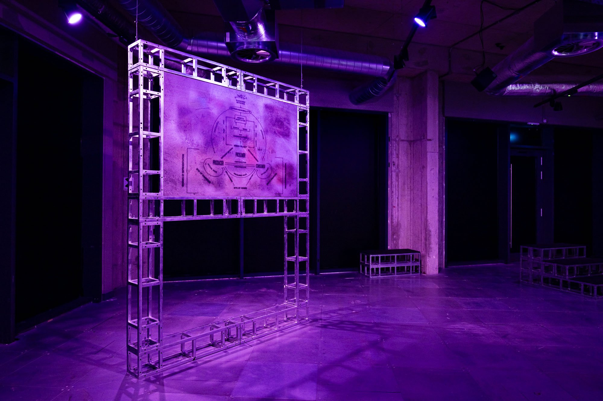 Dian Joy, Alexandria's Genesis, 2024. Installation view, arebyte Gallery, London. Image: Devika Bilimoria.